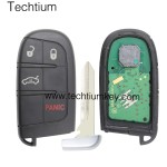 433Mhz 46 chip FCC:M3N40821302 keyless 3+1 button remote key for Jeep 2014-2018