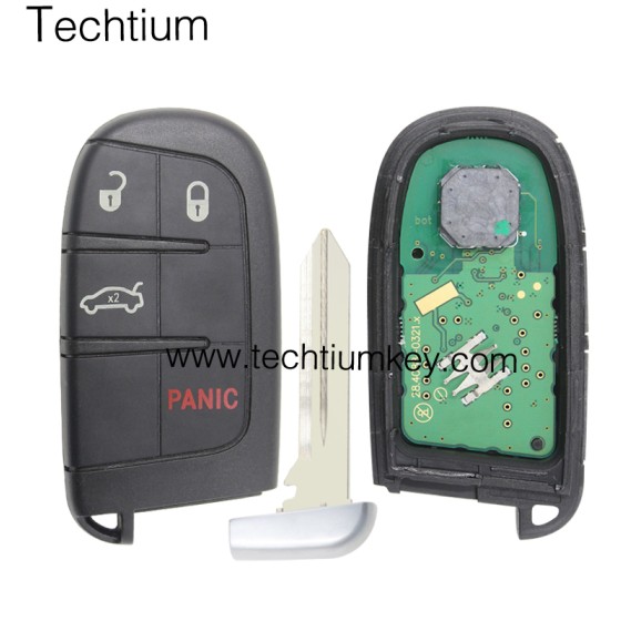 433Mhz 46 chip FCC:M3N40821302 keyless 3+1 button remote key for Jeep 2014-2018