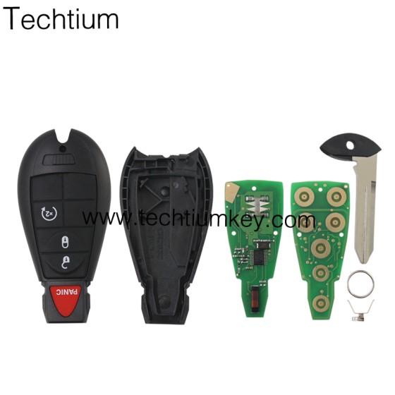 433Mhz 7961&4A Chip FCCID: GQ4-53T 3+1  button remote key for Chrylser,Jeep,Dodge