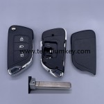 with battery place, 307/VA2 blade Light button Boîtier de clé à distance bouton 3 pour Citroen