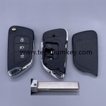 with battery place, 407/HU83 blade Light button Boîtier de clé à distance bouton 3 pour Citroen