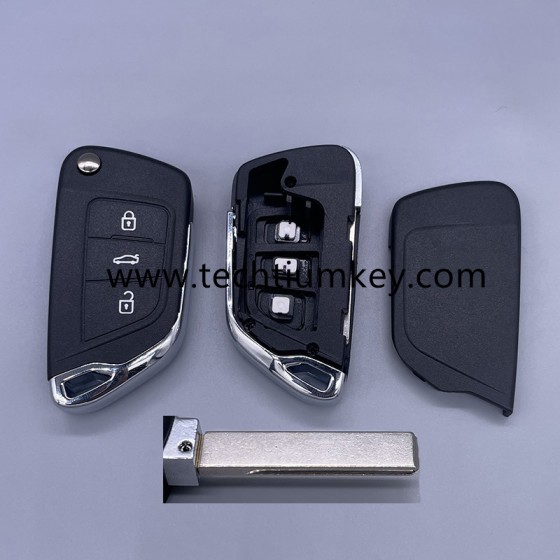 without battery place, 407/HU83 blade truck button 3 button remote key shell for Citroen