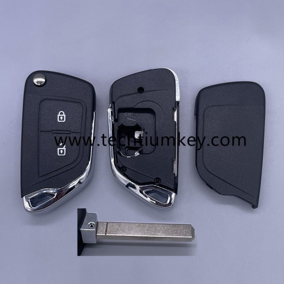 with battery place, 307/VA2 blade 2 button remote key shell for Citroen