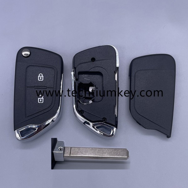 with battery place, 307/VA2 blade 2 button remote key shell for Citroen