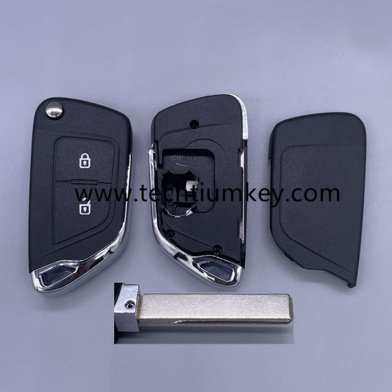 with battery place, 407/HU83 blade 2 button remote key shell for Citroen