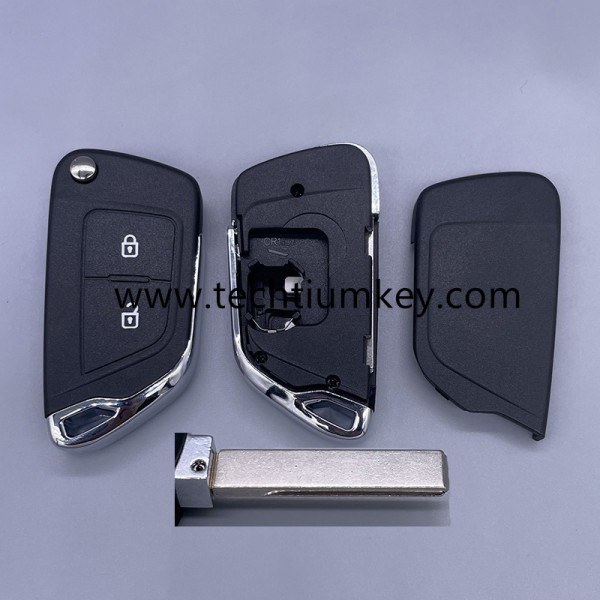 with battery place, 407/HU83 blade 2 button remote key shell for Citroen