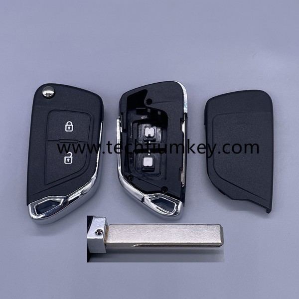 without battery place, 407/HU83 blade 2 button remote key shell for Citroen