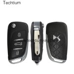 206 blade 3 button remote key shell for Citroen DS