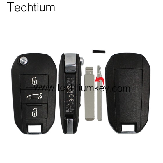 307 blade Truck button 3 button remote key shell for Citroen