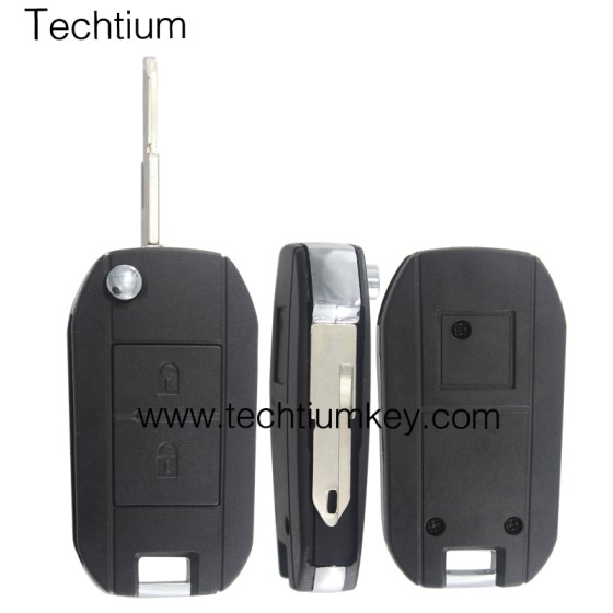206(NE73) blade 2 button remote key shell for Citroen