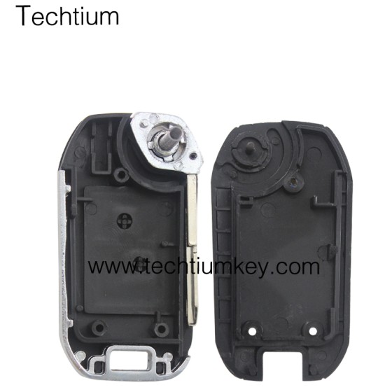 206(NE73) blade 2 button remote key shell for Citroen