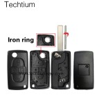 with Battery place 407/ HU83 blade 4 button remote key shell for Citroen