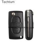 with Battery place 407/ HU83 blade 4 button remote key shell for Citroen