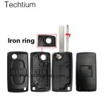 without Battery place 307/ VA2 blade 4 button remote key shell for Citroen