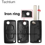without Battery place 407/ HU83 blade 4 button remote key shell for Citroen