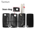 with battery place 307/VA2 blade Light button 3 button remote key shell for Citroen,Peugeot