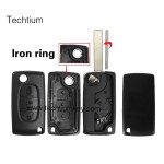 with battery place 407/HU83 blade Light button 3 button remote key shell for Citroen,Peugeot