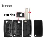 without battery place 407/HU83 blade Light button 3 button remote key shell for Citroen,Peugeot