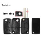 without battery place 407/HU83 blade Truck button 3 button remote key shell for Citroen,Peugeot