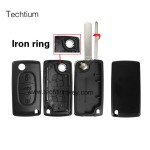 without battery place 307/VA2 blade Truck button 3 button remote key shell for Citroen,Peugeot