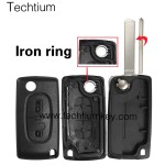 without battery place 307/VA2 blade 2 button remote key shell for Citroen,Peugeot
