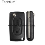 without battery place 407/HU83 blade 2 button remote key shell for Citroen,Peugeot