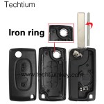 with battery place 407/HU83 blade 2 button remote key shell for Citroen,Peugeot