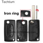 without battery place 407/HU83 blade Light button 3 button remote key shell for Citroen,Peugeot