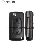 without battery place 307/VA2 blade Light button 3 button remote key shell for Citroen,Peugeot