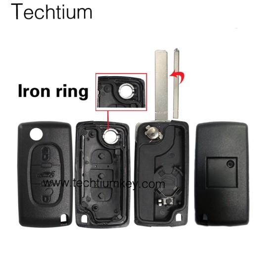 with battery place 307/VA2 blade Truck button 3 button remote key shell for Citroen,Peugeot