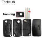 without battery place 407/HU83 blade Truck button 3 button remote key shell for Citroen,Peugeot