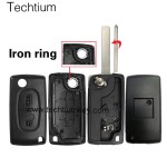 with battery place 307/VA2 blade 2 button remote key shell for Citroen,Peugeot