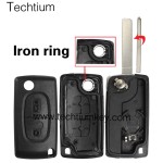 with battery place 307/VA2 blade 2 button remote key shell for Citroen,Peugeot