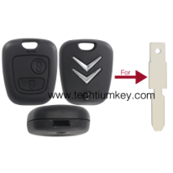 406 blade hole 2 button remote key shell for Citroen