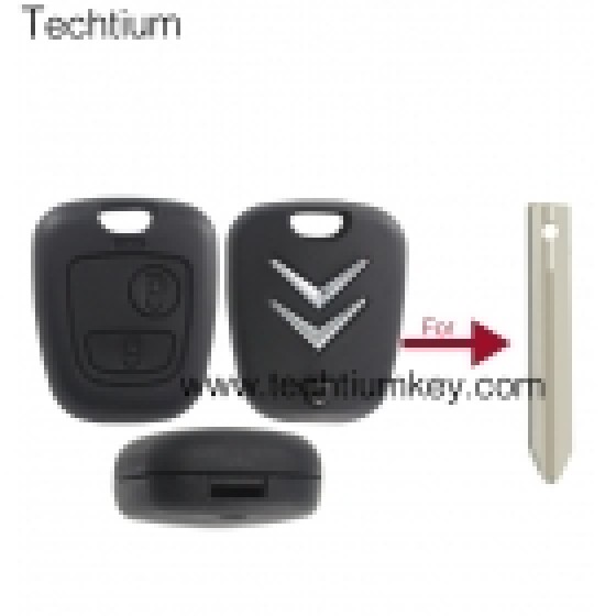 SX9 blade hole 2 button remote key shell for Citroen