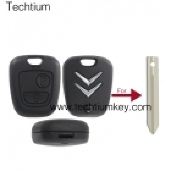 SX9 blade hole 2 button remote key shell for Citroen