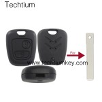307/VA2 blade hole 2 button remote key shell for Citroen