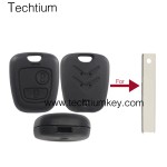 407/HU83 blade hole 2 button remote key shell for Citroen
