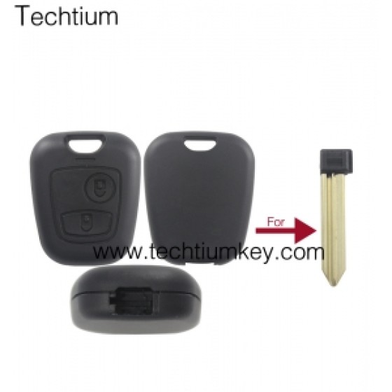 SX9 blade hole 2 button remote key shell for Citroen