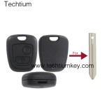 SX9 blade hole 2 button remote key shell for Citroen