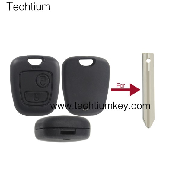 SX9 blade hole 2 button remote key shell for Citroen