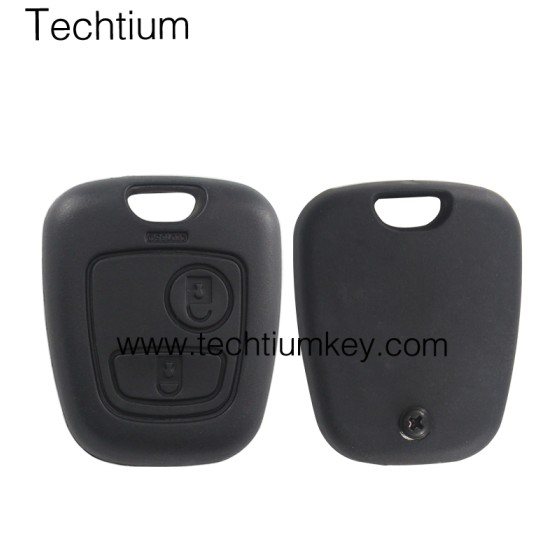 407/HU83 blade hole 2 button remote key shell for Citroen
