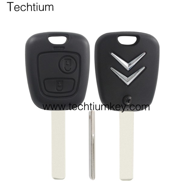 407/HU83 blade 2 button remote key shell for Citroen