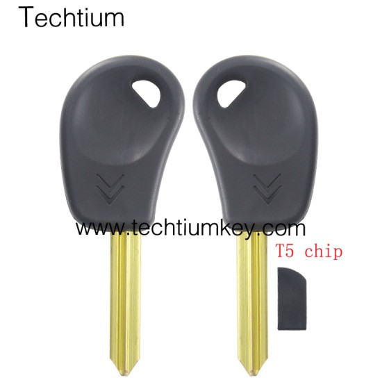 with T5 chip transponder key shell for Citroen