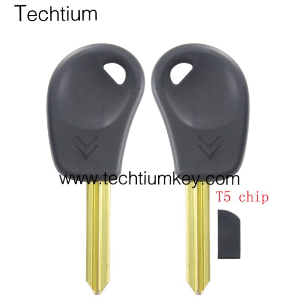 with T5 chip transponder key shell for Citroen