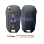 433Mhz 4A chip HU83/407 blade Trunk button 3 button remote key for Citroen,Peugeot
