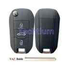 433Mhz 4A chip 307/VA2 blade Trunk button 3 button remote key for Citroen,Peugeot