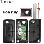 0523 FSK 433Mhz PCF7941 chip 307/VA2 blade 2 button remote key for Citroen cars after 2011