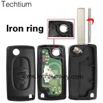 0523 ASK 433Mhz PCF7941 chip 407/HU83 blade 3 button remote key for Citroen cars 2006-2011