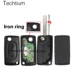 0523 ASK 433Mhz PCF7941 chip 307/VA2 blade 2 button remote key for Citroen cars 2006-2011